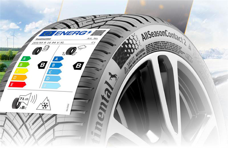 The EU Label indicates different key metrics of the tire