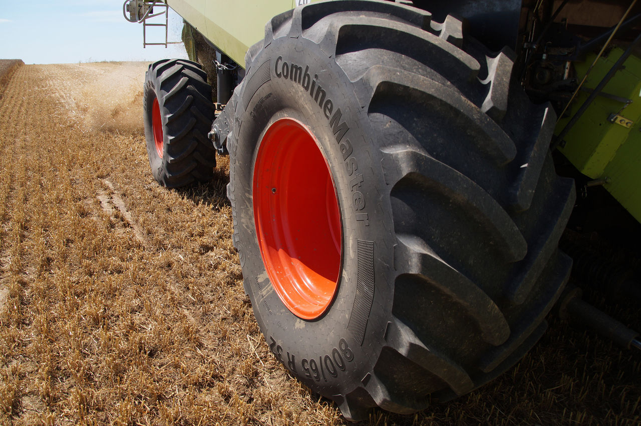 Tyres covered for harvest damage