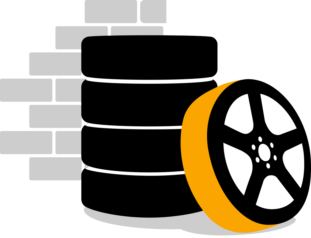 Graphics about storing tires in your own garage.